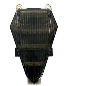 Resim Xurunkeji Yamaha Yzf R6 2008-2016 İçin Siyah Dur İşareti Lambası Arka Lambası Led Motosiklet Arka Lambası Entegre Dönüş Sinyali 