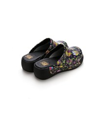 Resim Drmoon Baykuş Desenli Dolgu Taban Hakiki Deri Kadın Sabo Terlik Siyah 