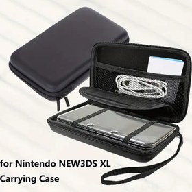 Resim EVA Çok Fonksiyonlu Oyun Saklama Çantası / Taşıma Kutusu YENİ 3DS XL, YENİ3DS LL, 3DS XL, 3DS LL için - Hafıza Kartı, Telefon ve Kontrol Cihazı Düzenleyici Şeffaf Katmanlar ve Bilek Askısı ile Oyun Ba 