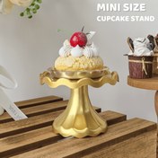 Resim 1 adet Mini Altın Cupcake Standı, Düğün, Doğum Günü, Bebek Duşu, Çay Partisi için Plastik Tatlı Ekranı - Prenses Teması, Elektrik Gerektirmez, Noel, Paskalya, Hanuka, Şükran Günü, Yeni Yıl için Halloween, Noel Etkinliği ve Parti Malzemeleri için İdeal 