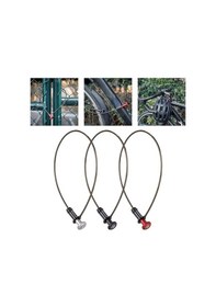 Resim Jokmae Gümüş Taşınabilir Kilit, Kask Ve Kablo Koruma, Hafif, Dağ Bisikleti İçin, 23.22ft Çok Renkli 