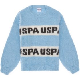Resim U.S. Polo Assn. Kız Çocuk Açık Mavi Bisiklet Yaka Kazak 50291645-VR083 
