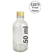 Resim DigitHome 132’li 50 ML Gold Kapaklı Söz Nişan Hediyelik Kolonya Koku Süs Cam Şişesi C1-1-149 