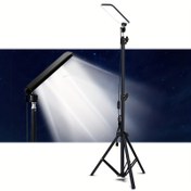 Resim Taşınabilir Teleskopik Kamp Lambası Standlı, Dış Mekan Tripod için LED Çalışma Lambası, Pil Gerektirmeyen USB DC 5V Güç Kaynağı - Açık Hava Kampı, Keşif, Barbekü, Gece Balıkçılığı ve Acil Aydınlatma için Uygun 