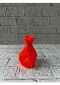 Resim Kalpli Vazo Turuncu Renkli 