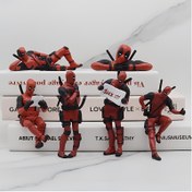 Resim 6 Adet Marvel Deadpool PVC Koleksiyonluk Figürler - Detaylı Kırmızı ve Siyah Süper Kahraman Heykelleri, Ev veya Ofis Dekoru için Mükemmel, Hayran Hediyeleri İçin İdeal, Noel veya Sevgililer Günü Hediyesi 