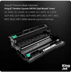 Resim Kingjet Brother Uyumlu Dr750 Standart Kapasiteli Muadil Drum Ünitesi Dcp-8150dn 