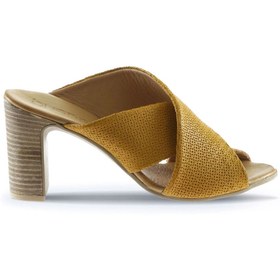 Resim Bueno Shoes Sarı Deri Kadın Topuklu Terlik 01wn4303 