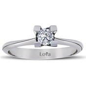 Resim Lova E Renk 0,26 Karat Pırlanta Tektaş Yüzük - 1020094 