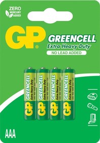 Resim GP Greencell GP24G-UE4 Çinko Karbon AAA İnce Kalem Pil 4'lü 