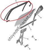 Resim Opel Corsa (2020-2024) Sol Arka Kapı Cam Çerçeve Oluk Fitili (Orijinal) 