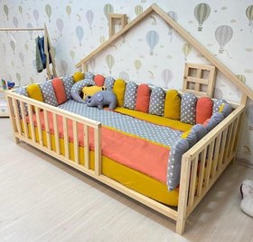 Resim Markaawm Ahşap Karyola Montessori Çocuk Yatak Yeliz 100X200 