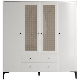 Resim Trio White Xl Dolap %100mdf 