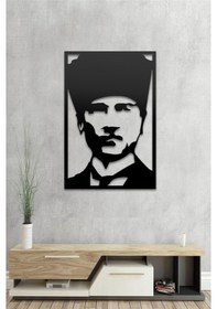 Resim Kalpaklı Atatürk - Metal Tablo 