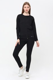 Resim Thermal GYM Sauna Fermuarlı Uzun Kollu Body & Premium Agraflı Sauna Tayt Takım – Termal İncelme Seti - S 