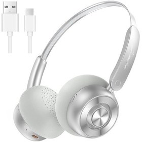 Resim Onıkuma Gt820 Kulaklık: Hafif, Gürültü Önleyici, 32mm Sürücü, Bluetooth 5.4, 65 Saat Pil Ömrü, Gümüş Renk. - Gümüş 