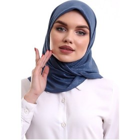 Resim Kofra Desenli Baş Örtü - Mavi 