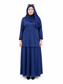 Resim Kadın Büyük Beden Elmas Penye Etekli Takım - siyah / L 