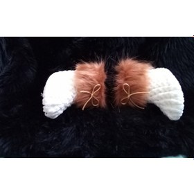 Resim Zeynom Çocuk Giyim Kız Çocuk Ev Pandufu Beyaz - Kahverengi 