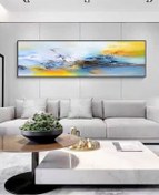 Resim Modern Büyük Boy El Yapımı Yağlı Boya Tablo 164x64cm 