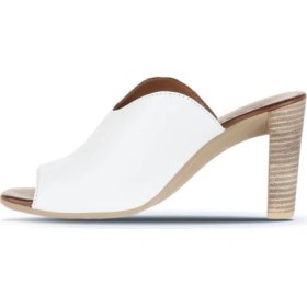 Resim Bueno Shoes Beyaz Deri Kadın Topuklu Terlik 01WN4105 01WN4105 