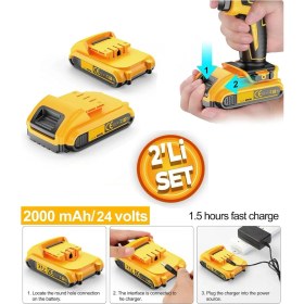 Resim Depolife 12 Volt Şarjlı Matkap İçin Yedek Batarya Üniversal (3x18650) Pil 2000 mAh 2'li Set 
