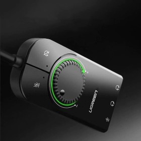 Resim Ugreen USB Harici Stereo Ses Kartı 15cm, Siyah, 40964 