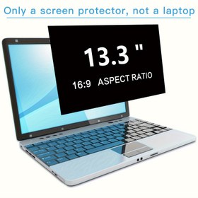 Resim 13.3" 16:9 Laptop Gizlilik Ekran Filtresi & Anti-Parlaklık Koruyucu - 5H Sertlik PET Mat Film, 30° Gizlilik Açısı, Ofis, Ev, Seyahat için Mavi Işık Azaltma ile Göz Yorgunluğunu Hafifletme, Sorunsuz Uyum, Koruyucu Katman, Uzaktan Çalışanlar İçin 