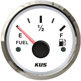 Resim KUS Yakıt Göstergesi Beyaz 0–190 Ohm 12/24V 52 MM 