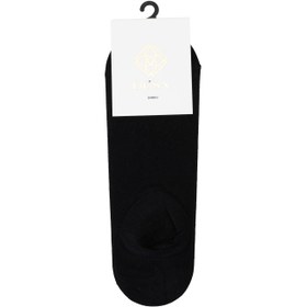 Resim Siyah Erkek Bambu Sneaker Çorap 