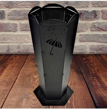 ALESS METAL TASARIM ŞEMSİYELİK SİYAH Siyah