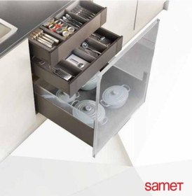 Resim Samet Smart Flow Çekmece Rayı Bordürsüz 500Mm 