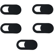 Resim Laptop Tablet Kamera Webcam Kapatıcı Örtücü Sürgülü Kapak 5'li Siyah 