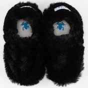 Resim Hopfrög Kids Furry Siyah Kürk Barefoot Patik Siyah 