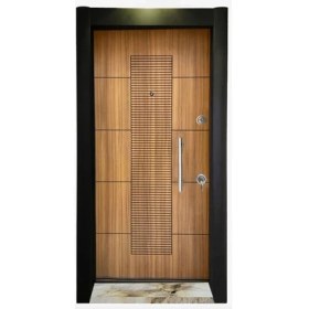 Resim Tezdoor Çelik Kapı, Tırnaklı Çelik Kapı, Daire Kapısı, Ahşap Desenli Çelik Kapı Sol Açılım 