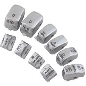 Resim Suntek Glide 06-12 Beyaz Için Takım Motosiklet Anahtar Konut Düğmesi Kapağı 10 Adet 