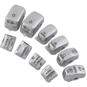 Resim Suntek Glide 06-12 Beyaz Için Takım Motosiklet Anahtar Konut Düğmesi Kapağı 10 Adet 