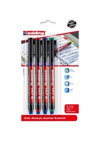 Resim Edding 147S Asetat Kalemi 4'Lü Paket 