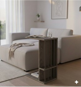 Resim Pint C Tipi Koltuk Yanı Sehpası Dergilikli Laptop Kahve Yan Sehpası Cafe Legna - Antrasit Cafe Legna - Antrasit 