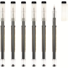 Resim 0.35 Mm/0.5 Mm/6'lı Siyah Jel Mürekkepli Kalem Seti Ultra İnce Uçlu Kalemler Ofis Ve Okul Kırtasiyesi İçin 