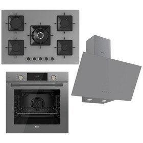 Resim Ferre QMS63CPR + SS038 + D079 Gri Ankastre Set 