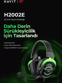 Resim Havit Gamenote H2002E Çıkarılabilir Mikrofonlu Gaming Oyuncu Kulaklığı - 3.5mm 