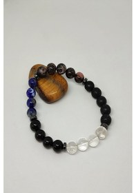 Resim Badeaccessories 8 Mm Erkek Boğa Burcu Doğaltaş Bileklik Çok Renkli 