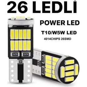 Resim Ssangyong Korando Plaka Parklar Için 26 Led T10 Beyaz Ampul 2 Adet 