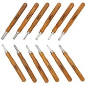 Resim Genel Markalar Mini Ahşap Oyma Bıçak Seti 12 Parça Pvc Çantalı 