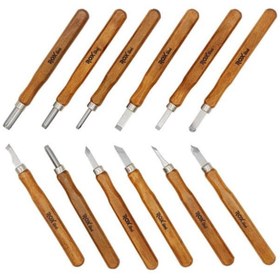 Resim Genel Markalar Mini Ahşap Oyma Bıçak Seti 12 Parça Pvc Çantalı 