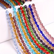 Resim 50 adet 8x12mm Kristal Su Damlası Düz Delik Makine Taşlama Cam Kristal Perde Boncukları Kendin Yap Takı Süsleme Aksesuarları 