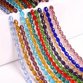 Resim 50 adet 8x12mm Kristal Su Damlası Düz Delik Makine Taşlama Cam Kristal Perde Boncukları Kendin Yap Takı Süsleme Aksesuarları 