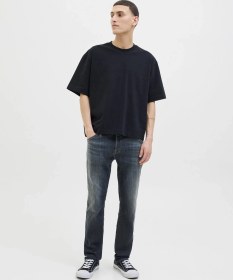 Resim Jack & Jones Jack Jones Erkek Rahat Kesim Kot Pantolon 12278082 Mavi 