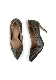 Resim Deery Yeşil Yılan Desenli Kadın Stiletto Yeşil 